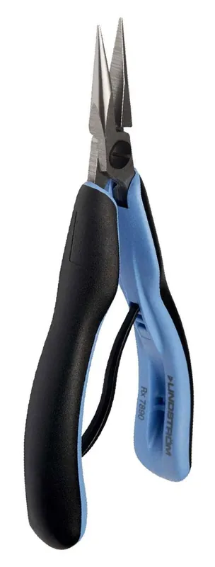 Lindstrom RX7890 RX Series ESD-Safe Small Chain Snipe Nose Pliers with Smooth Jaw & ERGO™ Handles, 6.24" OAL