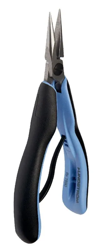Lindstrom RX7891 RX Series ESD-Safe Small Chain Snipe Nose Pliers with Serrated Jaw & ERGO™ Handles, 6.24" OAL