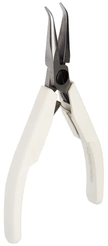 Lindstrom 7892 Supreme Series ESD-Safe Medium, Bent Chain Snipe Nose Pliers with 60° Angled Smooth Jaw & Synthetic Handles, 5.08" OAL