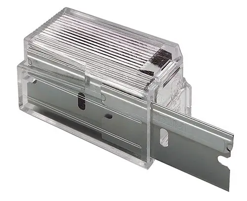 AccuForge AGBL-7039-0000 Blade Dispenser, includes 200 GEM® Uncoated & Degreased Single Edge 0.009" Stainless Steel Blades with Steel Backing