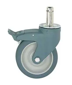 Metro 5PCBXM Polymer Antimicrobial Stem Caster, Braking, 5"