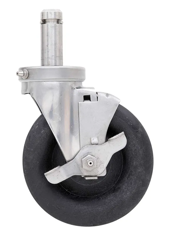 Metro 5MHTNB High-temp Autoclave Nylon Swivel Stem Casters, Braking, 5"