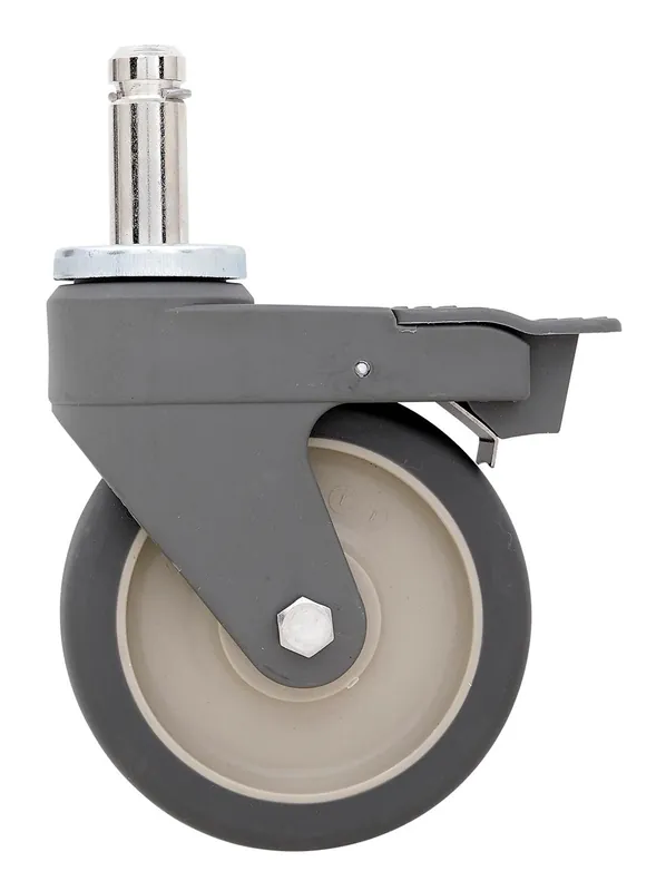 Metro 5PCB Wet App. Caster with Polymer Housing & Donut Bumper, Braking, 5"