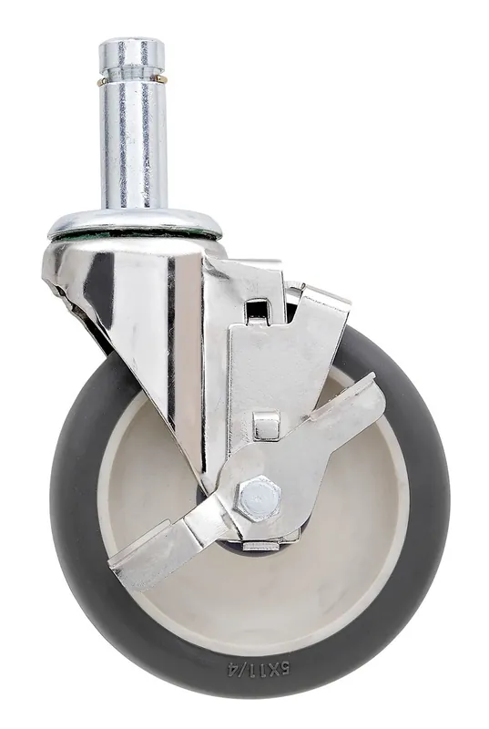 Metro 5MPB Standard Dry App. Polyurethane Caster with Donut Bumper, Braking, 5"