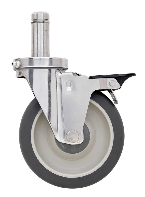 Metro 5MPBGSA Wet App. Caster with Stainless Housing, Braking, 5"