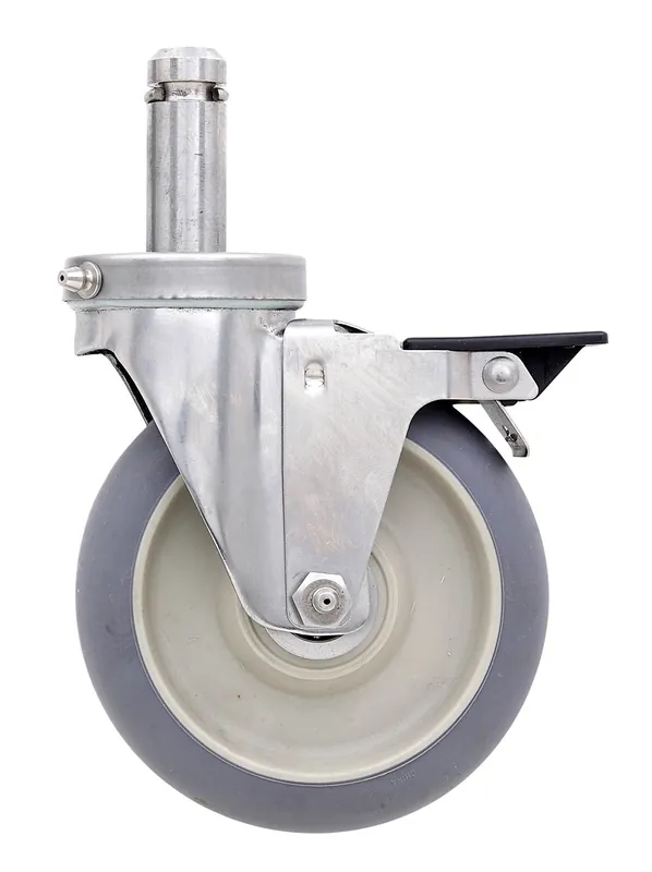 Metro 5MDBGSA Wet App. Caster with Stainless Housing, Braking, 5"