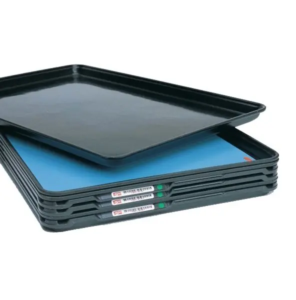 Metro ESD1826T Dissipative ESD Molded Fiberglass SmartTray™, Black, 17.75" x 25.75" x 1.12"