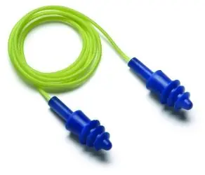Pyramex RPD2001 Corded Triple Flange Re-Usable Metal Detectable Ear Plugs