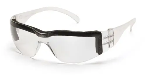 Pyramex S4110STFP Intruder Safety Glasses with Clear Frame, Clear Hardcoat Anti-Fog Lens & Padding