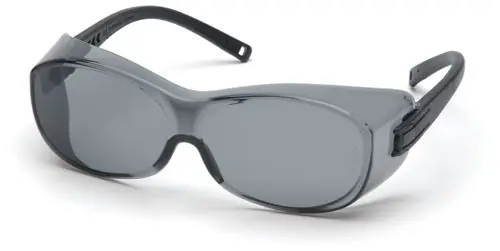 Pyramex S3520SJ OTS Over Prescription Safety Glasses with Black Frame & Gray Lens