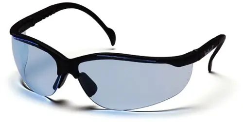 Pyramex SB1860S Venture II Wrap Around Safety Glasses with Black Frame & Infinity Blue Lens