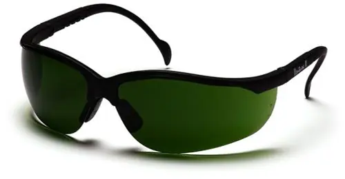 Pyramex SB1860SF Venture II Wrap Around Safety Glasses with Black Frame & 3.0 IR Filter Lens