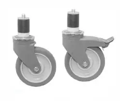Eagle CAHW8-SB Washable Polyurethane Caster Set for 8-Legged Tables, 4 Swivel/4 Braking, 5"