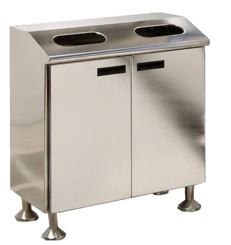 Palbam GDC-8040 Type 304 Stainless Steel Cleanroom Disposal Cabinet, 17" x 32" x 36"