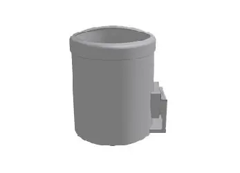 Palbam WR-3003 Type 304 Stainless Steel Cleanroom Waste Receptacle, 14" x 14" x 18"