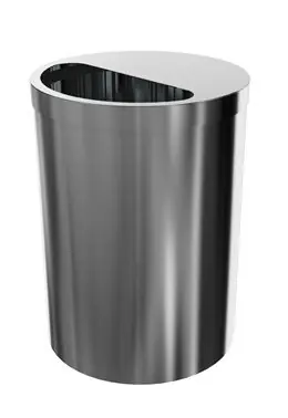 Palbam GW0501 Type 304 Stainless Steel Cleanroom Waste Receptacle with Casters, 20" x 20" x 28"