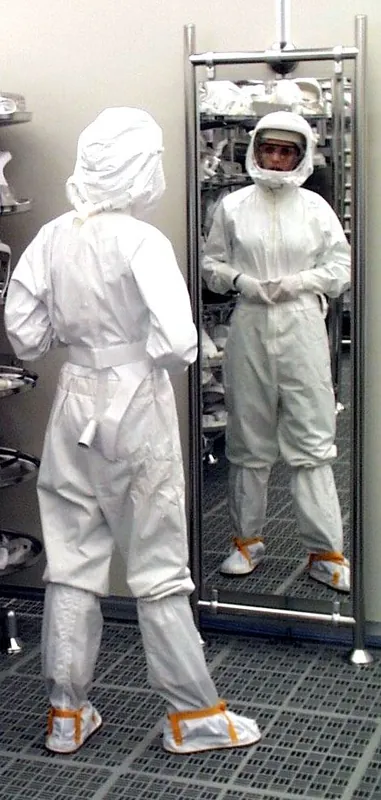 Palbam MR-01 Full Length Cleanroom Mirror with Stainless Steel Frame, 26.6" x 82.6"