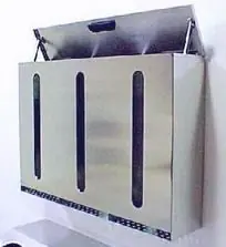 Palbam GDS-8760 Stainless Steel Sterile Glove Dispenser with 3 Slots, 7" x 34.5" x 24"