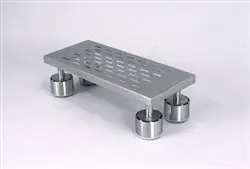Palbam 1-STLD Electropolished Stainless Steel Cleanroom Step Ladder with 1 Step, 11.8" x 23.6" x 8.6"