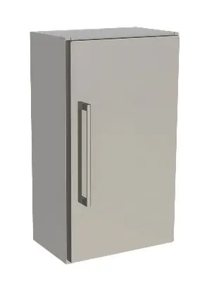 Palbam Q4620 Wall Mounted Stainless Steel Cleanroom Cabinet with 3 Shelves, 12" x 18" x 32"