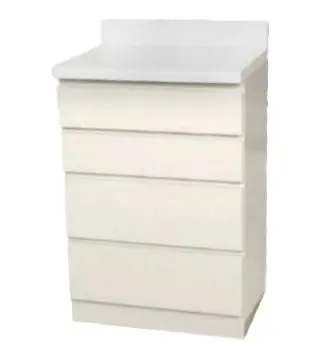 UMF Medical 6004QW Modular Lab Base Cabinet with 4 Drawers, White, 24" x 36" x 40"