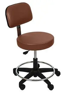 UMF Medical 6740 Ultra Comfort Lab Stool with Backrest & Footring - Vinyl