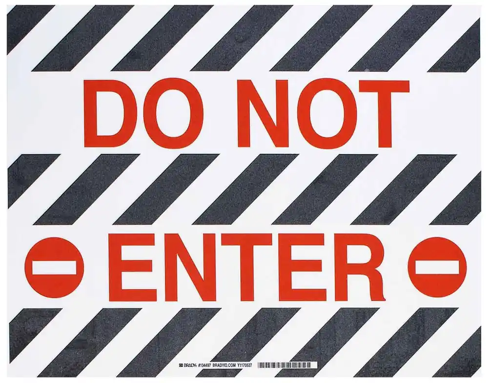 Brady 104497 "DO NOT ENTER" Floor Sign, 14" x 18"