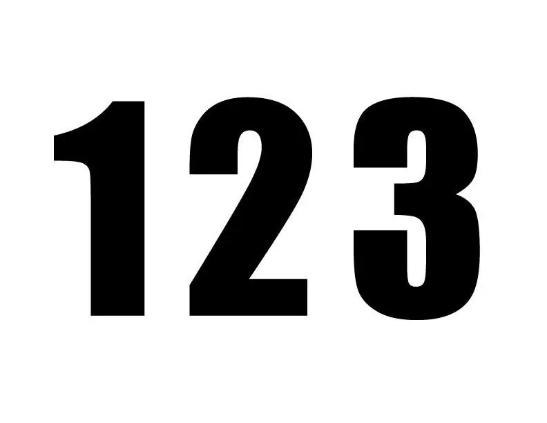 DuraStripe Supreme V Numbers, 8" Tall