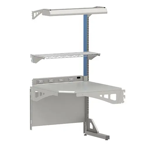 Arlink 8000 Series Single-Sided Workstation Corner with Laminate Work Surface & Rounded Front Edge, 30" x 36" x 84"