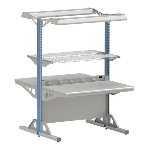 Arlink 8000 Series Double-Sided Workstation with Laminate Work Surface & Rounded Front Edge, 28" x 48" x 84"