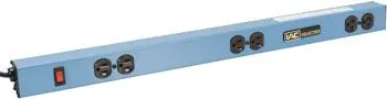 Treston 28" MTS Electrical Channel with 6 Outlets, Sky Blue