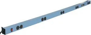 Treston 60" MTS-II Electrical Channel with 10 Outlets, Sky Blue