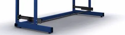 Production Basics 8666 Adjustable Tube Footrest for C-Leg Workbenches, 60"