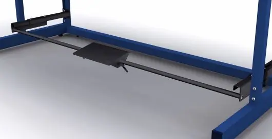 Production Basics 8668 Footrest Plate for C-Leg & RTW Series Workbenches