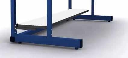 Production Basics 8444 Under-Surface Shelf with ESD Laminate for C-Leg Workbenches, 15" x 36"