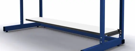 Production Basics 8448 Under-Surface Shelf with ESD Laminate for C-Leg Workbenches, 15" x 60"