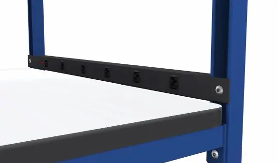 Production Basics 8327 20-Amp Power Rail with 6 Outlets, 72"