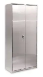Pucel HDSC-SS-3678-18-4 Heavy-Duty Stainless Steel Storage Cabinet with 4 Shelves, 18" x 36" x 78"