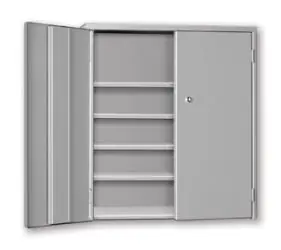 Pucel WBC-2621-4 Wall & Bench Storage Cabinet with 4 Shelves, 9" x 26.5" x 21"