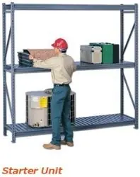 Tennsco BU-723696CS Bulk Storage Rack with Corrugated Steel Decking, 36" x 72" x 96"
