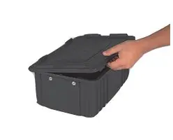 LEWISBins CDC2040-XL ESD-Safe Snap-On Divider Box Cover, Black