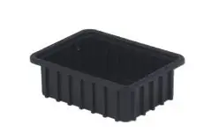 LEWISBins DC1035-XL ESD-Safe Conductive Divider Container, Black, 8.3" x 10.8" x 3.5"