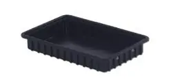 LEWISBins DC2025-XL ESD-Safe Conductive Divider Container, Black, 10.9" x 16.5" x 2.5"