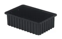 LEWISBins DC2050-XL ESD-Safe Conductive Divider Container, Black, 10.9" x 16.5" x 5"