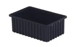 LEWISBins DC2060-XL ESD-Safe Conductive Divider Container, Black, 10.9" x 16.5" x 6"