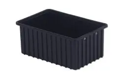 LEWISBins DC2070-XL ESD-Safe Conductive Divider Container, Black, 10.9" x 16.5" x 7"