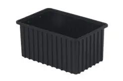 LEWISBins DC2080-XL ESD-Safe Conductive Divider Container, Black, 10.9" x 16.5" x 8"