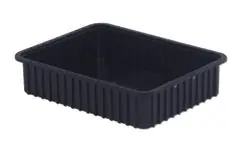 LEWISBins DC3050-XL ESD-Safe Conductive Divider Container, Black, 17.4" x 22.4" x 5"