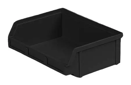 LEWISBins PB22-FXL Plastibox® ESD Parts Bin, Black, 8.8" x 6.6" x 2.9"