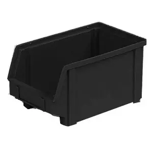 LEWISBins PB40-FXL Plastibox® ESD Parts Bin, Black, 8.1" x 12.8" x 6"